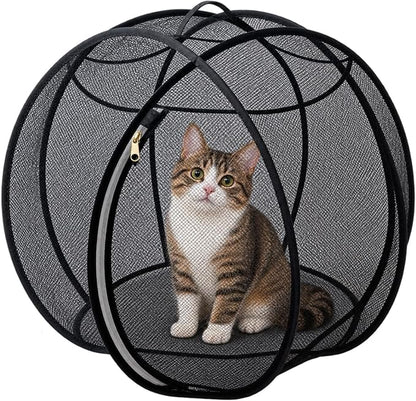 Mewball spherical cat enclosure measuring 68 cm in diameter